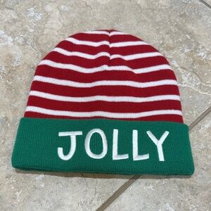 Jolly Striped Red and Green Beanie